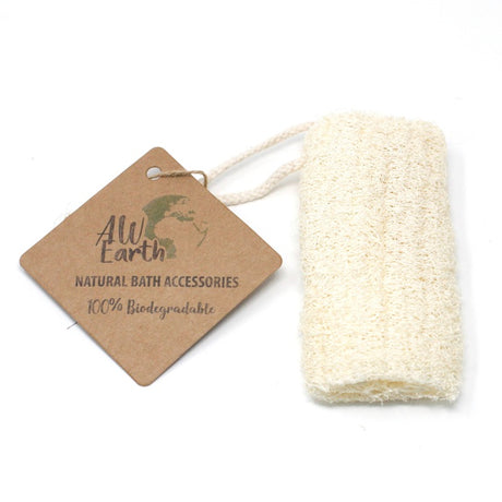 Natural Loofah Scrub on Rope - 5" - 12.7 cm