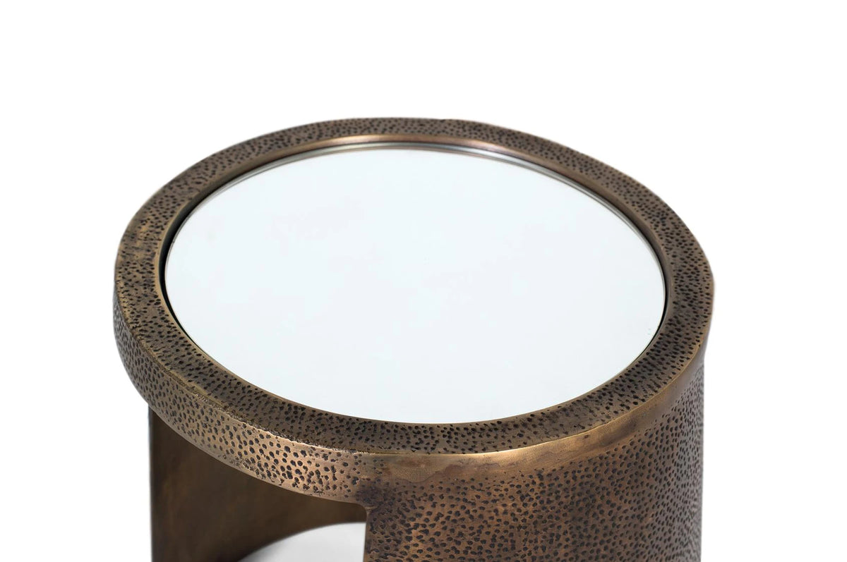 Giner and Colomer - Iron Corner Side Table With Mirrored Top