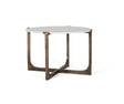 Giner and Colomer - Gold Metal Coffee Table With White Marble Top