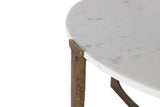 Giner and Colomer - Gold Metal Coffee Table With White Marble Top