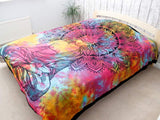 Double Cotton Bedspread + Wall Hanging - Peaceful Buddha