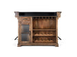 Giner and Colomer - Mango Wood & Granite Bar Counter With 1 Door, 1 Drawer