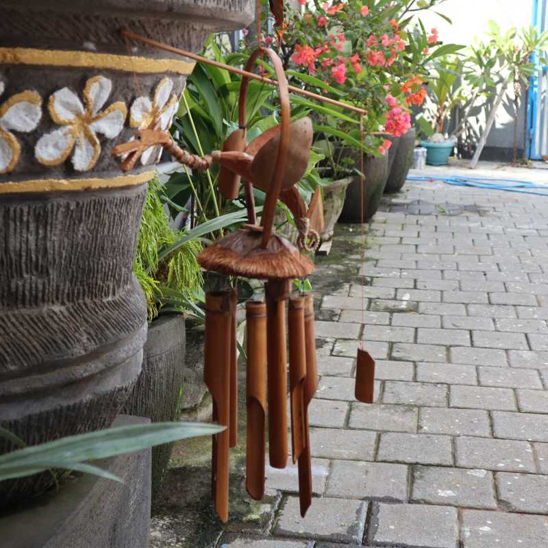 Bamboo Windchime - Natural finish - Coconut Dragon