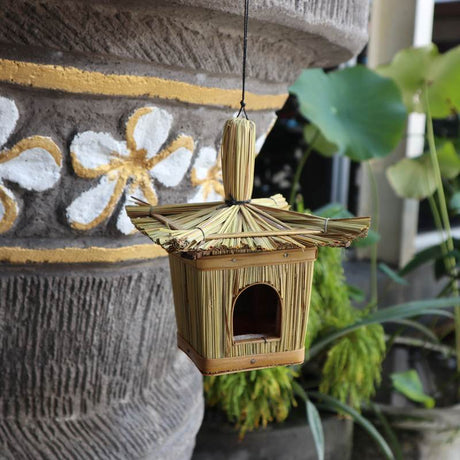 Small Square Seagrass Bird Box 18x13cm