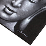 Buddha Painting - Grey Brocade Detail