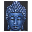 Buddah Painting - Blue Brocade Detail