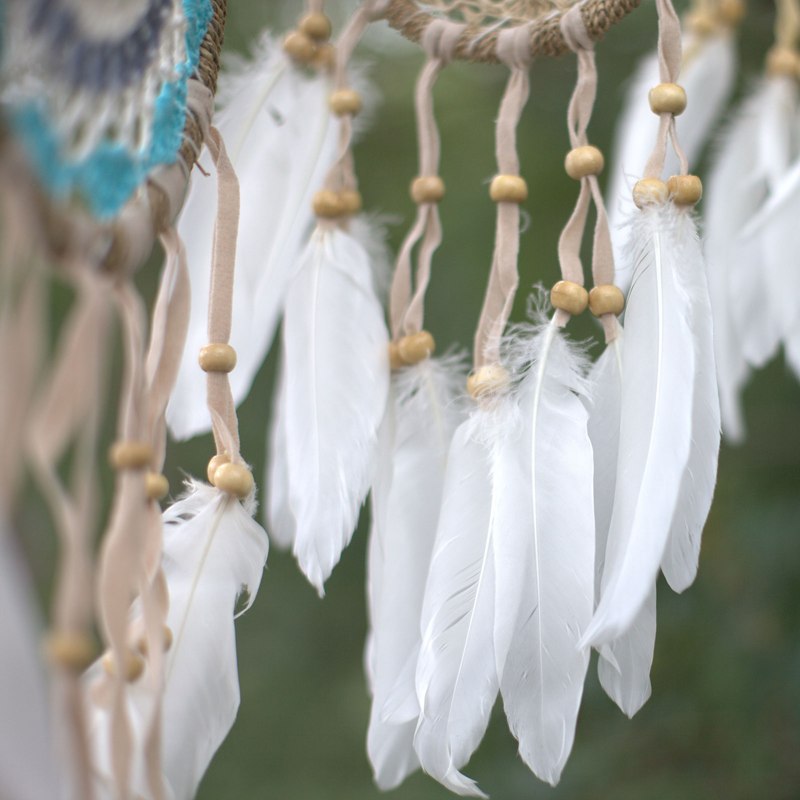 Pastel Blue Macramé Dream Catcher 9cm (asst colours)