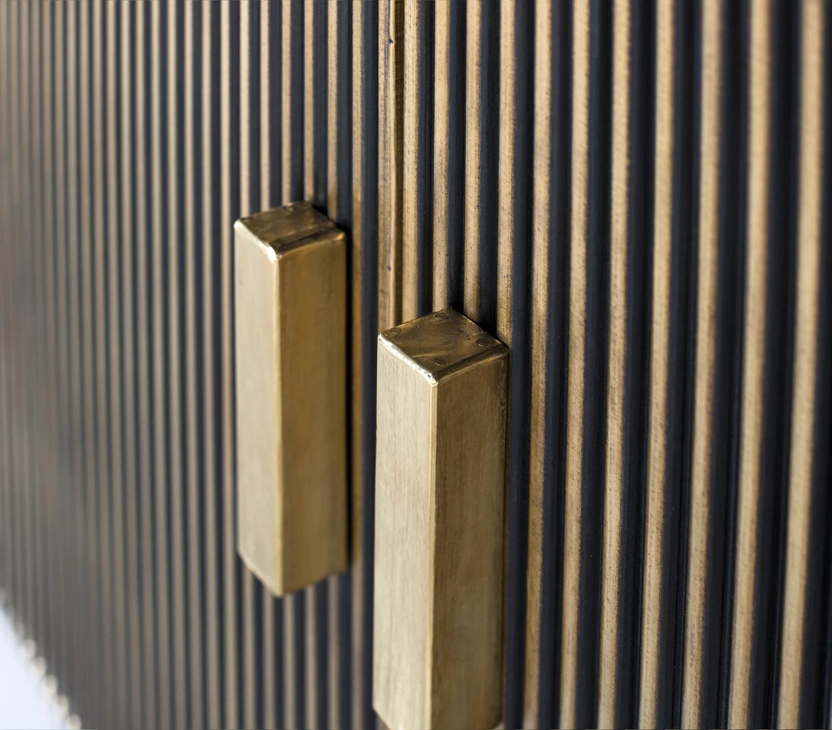 Giner and Colomer - Bronze-Covered Mango Wood Sideboard With 3 Drawers & 2 Doors