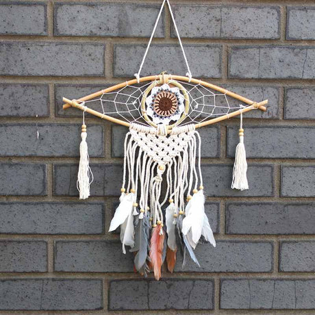 Protection Dream Catcher - Sm Macrame Evil Eye