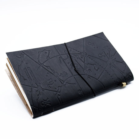 Handmade Leather Journal - My Little Black Book - Black (80 pages)