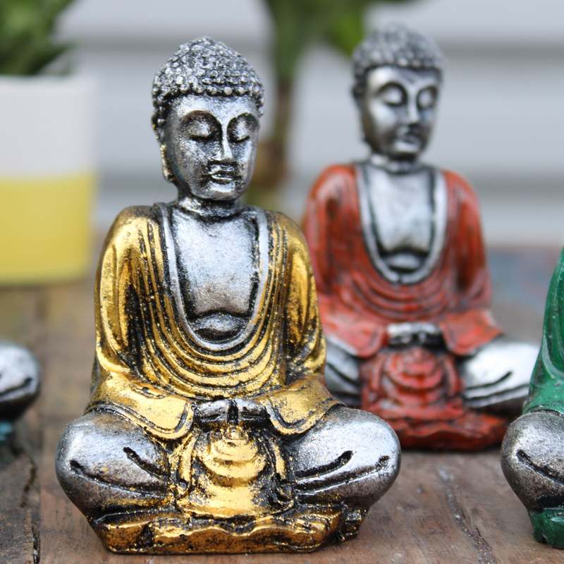 Silver Mini Buddha (Assorted Colours)