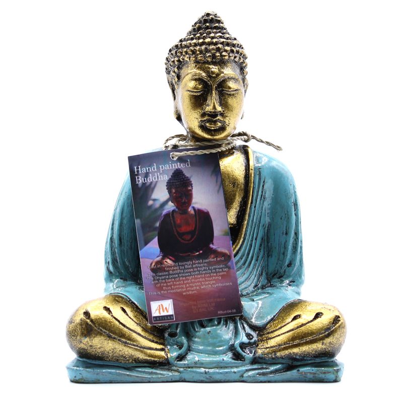 Teal & Gold Buddha - Medium