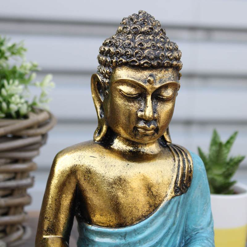 Teal & Gold Buddha - Large