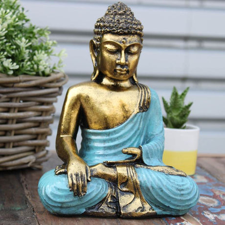 Teal & Gold Buddha - Large