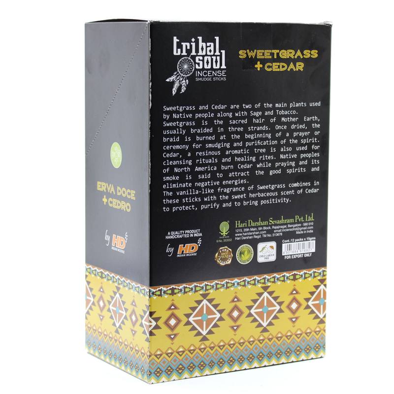 Tribal Soul Incense Sticks- Sweet Grass + Cedar