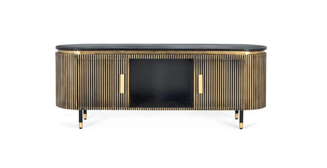 Giner and Colomer - Bronze-Finish Mango Wood TV Cabinet (2 Doors)