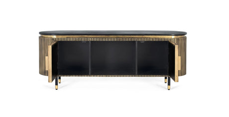 Giner and Colomer - Bronze-Finish Mango Wood TV Cabinet (2 Doors)