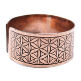 Copper Tibetan Bracelet - Flower of Life