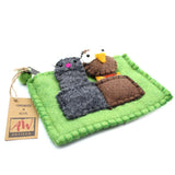 Pouch with Finger Puppets - Owl & Pussycat