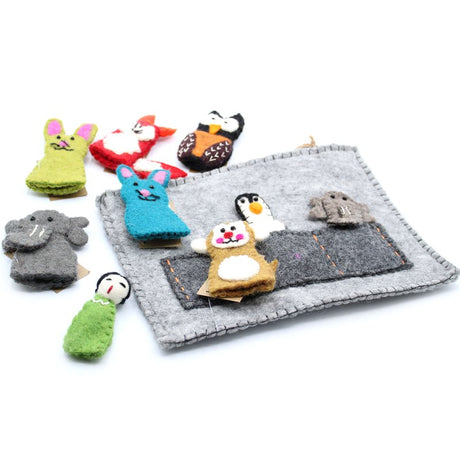 Tablet Pouch with Finger Puppets