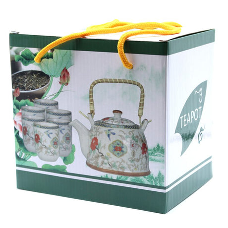 Herbal Teapot Set - White Stone Oriental