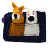 Pouch with Finger Puppets - Puppy Pals