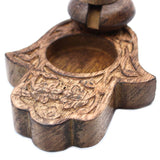 Sm Mango Wood Backflow Burner - Hamsa