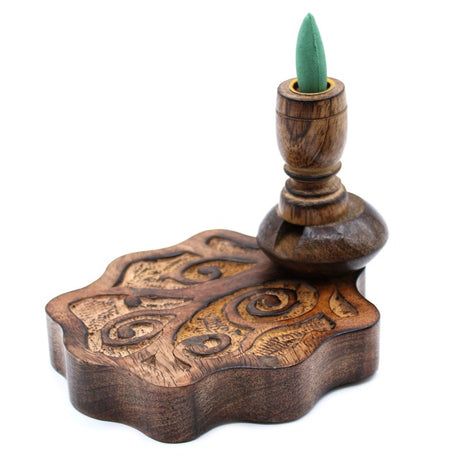 Sm Mango Wood Backflow Burner - Tree of Life