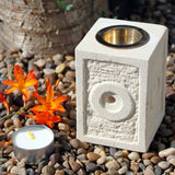 Stone Oil Burner - Square Moorish