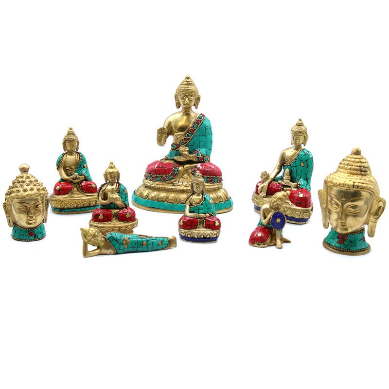 Brass Buddha Figure - Lying Down - 10cm