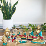 Brass Buddha Figure - Hands Down - 11.5 cm