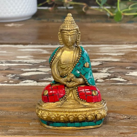 Brass Buddha Figure - Blessing - 7.5cm