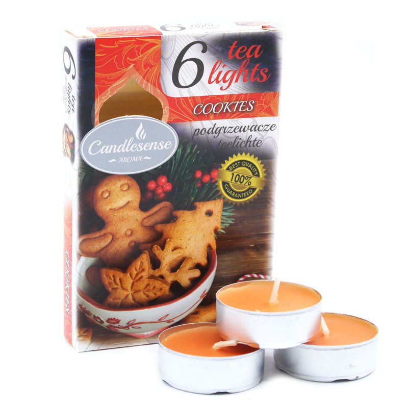 Set of 6 Scented Tealights - Cookies