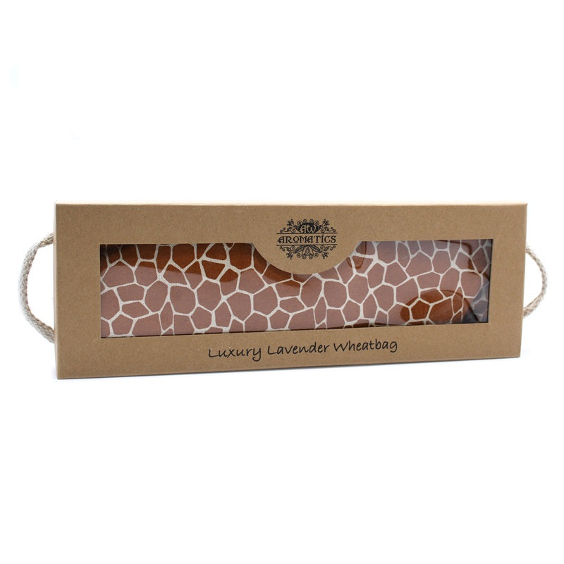 Luxury Lavender  Wheat Bag in Gift Box  - Madagascar Giraffe