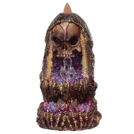 Skull Crystal Cave LED Backflow Incense Burner