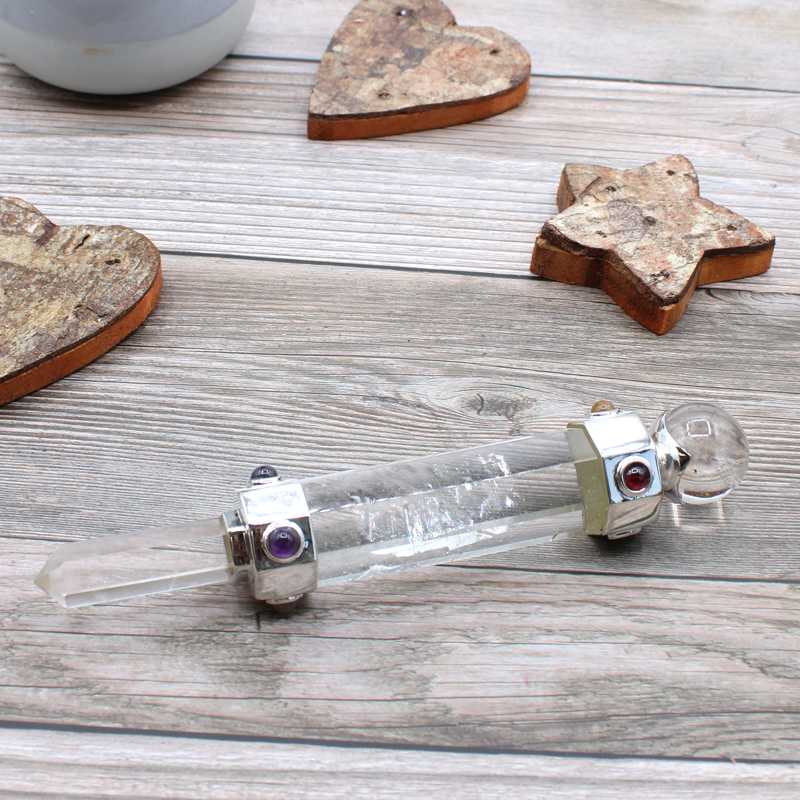 Hexagonal Crystal Healing Wand - 12cm - Rock Quartz