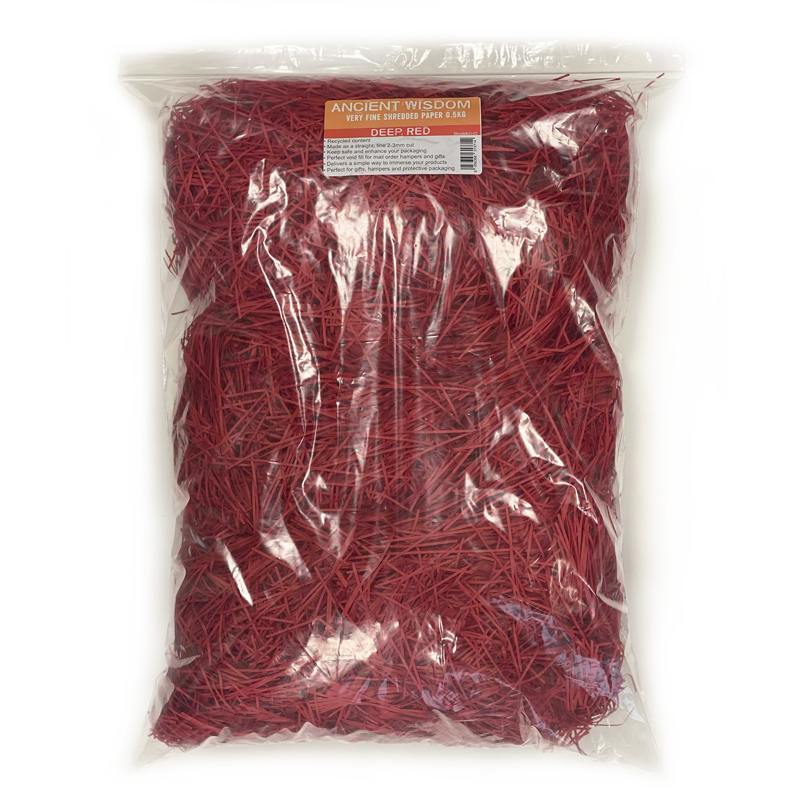 Very Fine Shredded paper - Deep Red (0.5KG)