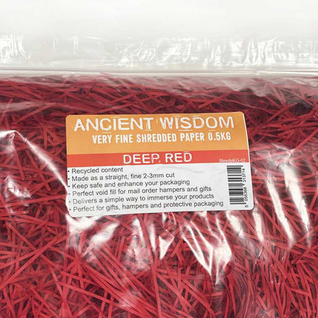 Very Fine Shredded paper - Deep Red (0.5KG)