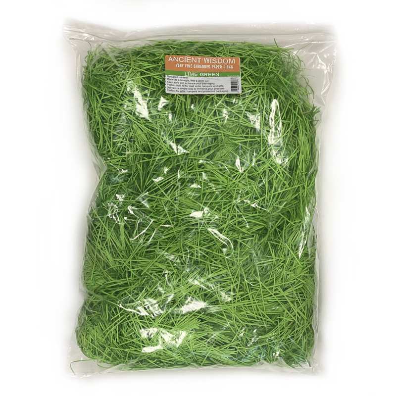 Very Fine Shredded paper - Lime Green (0.5KG)