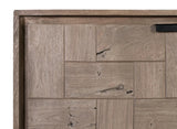 Giner and Colomer - Sandblasted Acacia Wood Sideboard With Stone Veneer Finish