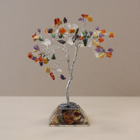 Gemstone Tree with Organite Base - 80 Stone - Multi