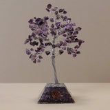 Gemstone Tree with Organite Base - 160 Stone - Amethyst