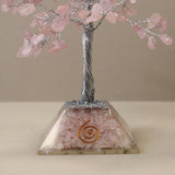 Gemstone Tree with Organite Base - 320 Stone - Rose Quartz