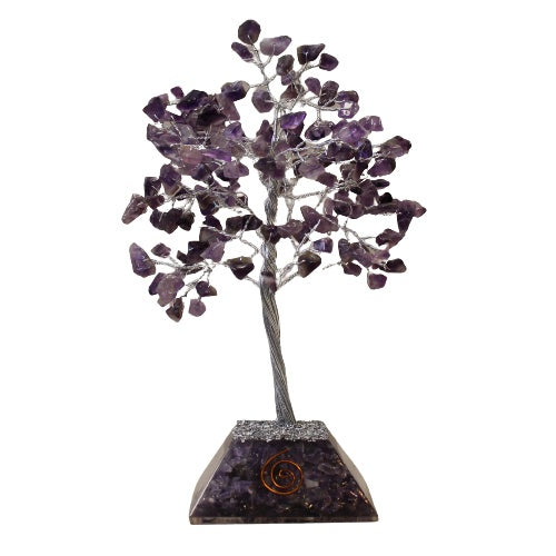 Gemstone Tree with Organite Base - 160 Stone - Amethyst