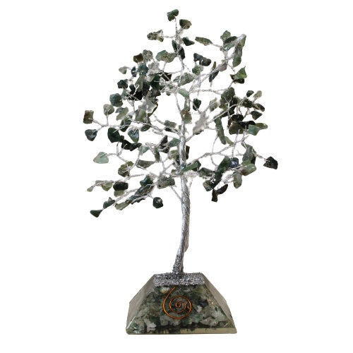 Gemstone Tree with Organite Base - 160 Stone - Moss Agate