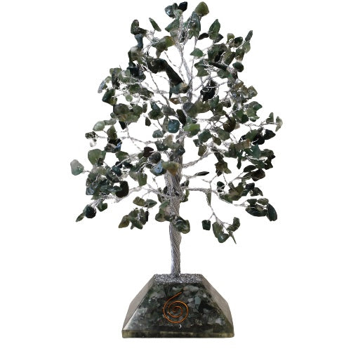 Gemstone Tree with Organite Base - 320 Stone - Moss Agate