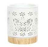 Matte Ceramic Butterfly Oil Burner