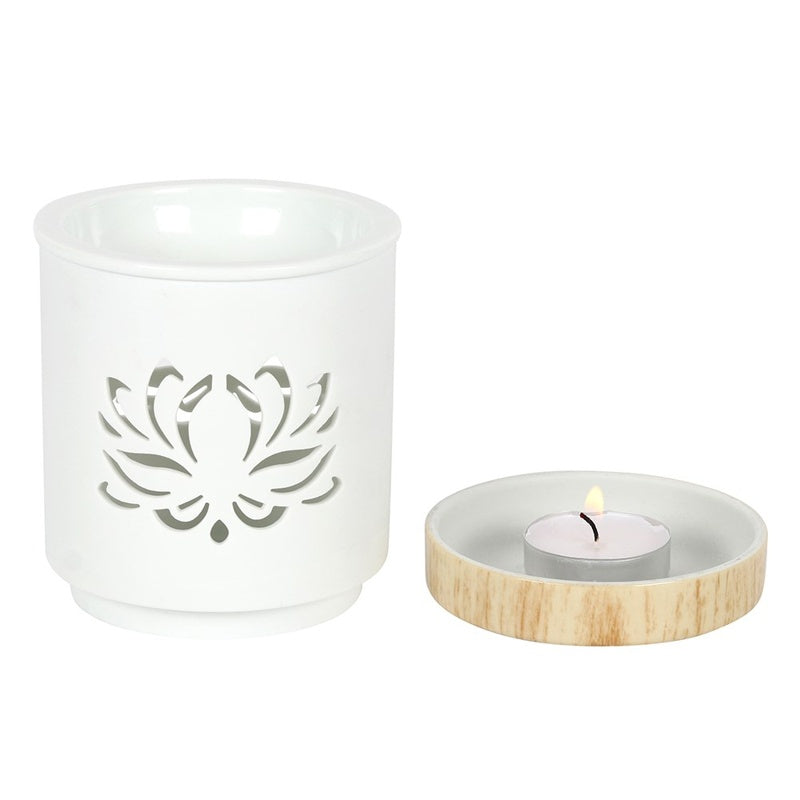 White Lotus Cut Out Oil Burner