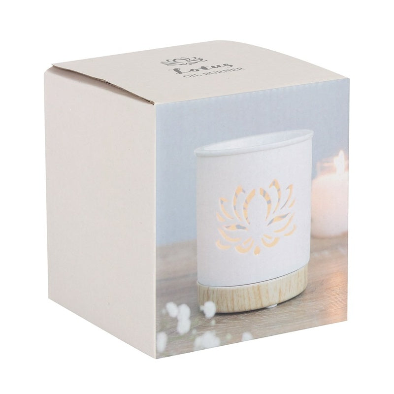 White Lotus Cut Out Oil Burner