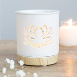 White Lotus Cut Out Oil Burner